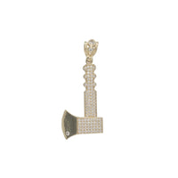 Zirconia Axe Pendant (14K)