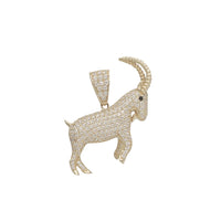 Zirconia Goat Pendant (14K)