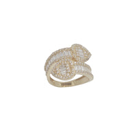 Iced-Out CZ Heart Ring (14K)