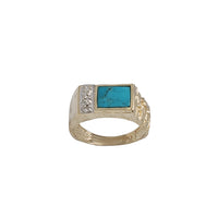 Turquoise Zirconia Nugget Ring (14K)