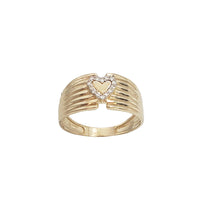 Zirconia Fancy Heart Ring (14K)