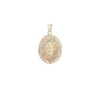 Oval Shape Guadalupe Pendant (14K)
