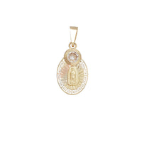 Our Lady of Guadalupe Oval CZ Pendant (14K)