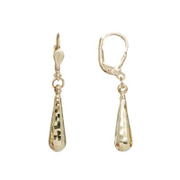 Diamond-Cut Teardrop Dangle Earrings (14K)