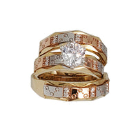 CZ Engagement/Wedding Rings (14K)