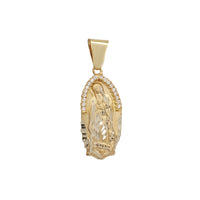 Stone-Set Oval Virgin Mary Pendant (14K)