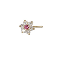 Flower CZ Nose Stud Piercing (14K)