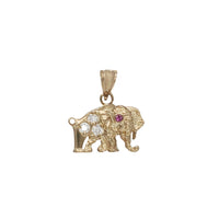 Zirconia Elephant Pendant (10K)