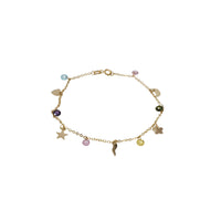 Italian Horn Charms Bracelet (14K)