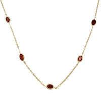 Orange Stone Chain (14K)
