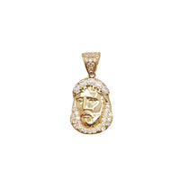 Zirconia Jesus Head Pendant (14k)