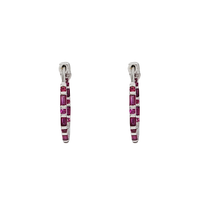 Zirconia Huggies Earrings (Silver)