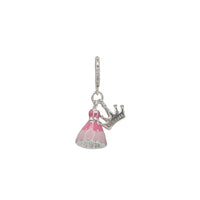 Enamel Princess Dress Charms & Pendant (Silver)