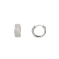 Zirconia Huggie Earrings (Silver)