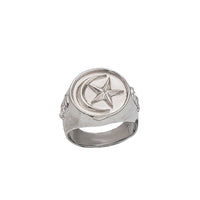 Star and Crescent Men's Ring (Silver)