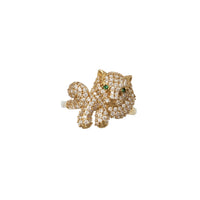 14K Gold Pavé Panther Ring