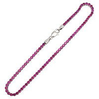 Pink Zirconia Round Tennis Bracelet (14K)