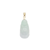 Light Green Jade Buddha Pendant (14K)