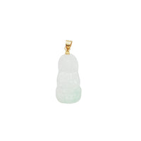 Green Jade Guanyin Pendant (14K)