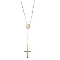 Tricolor Guadalupe Rosary Necklace (14K)