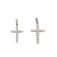 White Gold Diamond Cross Pendant (14K)