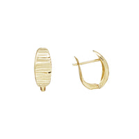Wavy Diamond-Cut Huggie Earrings (14K)