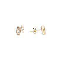 Marquise Zirconia Earrings (14K)