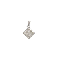 White Gold Diamond Princess Cut Pendant (18K)