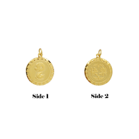 Chinese Zodiac Lucky Snake Round Pendant (24K)