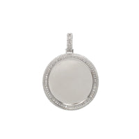 Zirconia Round Picture Pendant (Silver)
