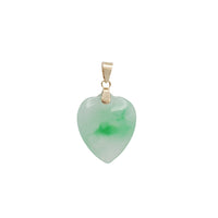 Light Green Jade Heart Pendant (14K)