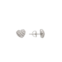 Heart CZ Stud Earring (Silver)