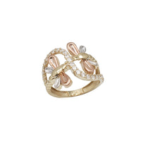 Tricolor Dragonfly Ring (14K)