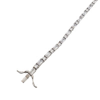 Zirconia Baguette Tennis Fancy Bracelet (Silver)