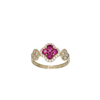 Zirconia Flower Ring (14K)