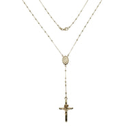 Yellow Gold Moon Cut Rosary Necklace (14K)
