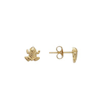Frog Stud Earrings (Yellow Silver)
