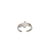 Zirconia Fancy Toe Ring (Silver)