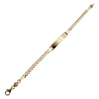 Zirconia Monaco ID Bracelet (14K)