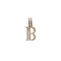 Zirconia Baguettes Initial Letter Pendant (14K)