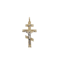 Two Tone Orthodox Cross Pendant (14K)