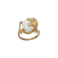 Yellow Gold Opal Dragon Ring (14K)