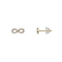 Zirconia Infinity Stud Earrings (14K)