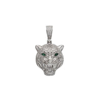 Iced-Out CZ Tiger Pendant (Silver)