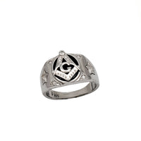 Silver CZ Masonic Ring (Silver)