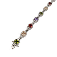 Multicolor Zirconia Fancy Bracelet (Silver)