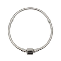 Plain Snake Chain Bracelet (Silver)
