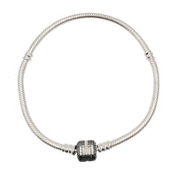 Zirconia Snake Chain Bracelet (Silver)