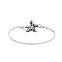 Antique Finish Starfish Bangle (Silver)