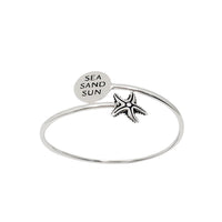 Antique Finish Starfish Bangle (Silver)
